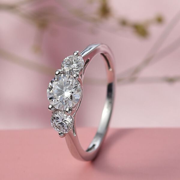 D'Joy Moissanit Ring, 925 Silber rhodiniert - 1,22 ct. image number 1