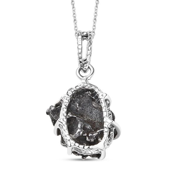 D'Joy Meteorit Anh&auml;nger mit 50cm Kette, 925 Silber rhodiniert - 30 ct. image number 5