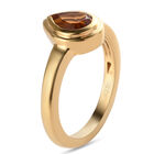 Madeira Citrin Solitär-Ring, 925 Silber vergoldet  ca. 0,64 ct image number 4
