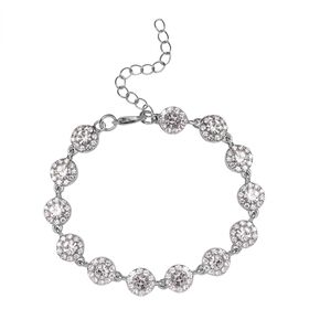 Weißer Kristall Armband ca. 19 cm