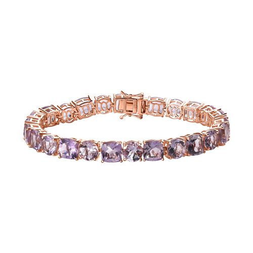 Rose de France Amethyst Armband, ca. 20 cm, 925 Silber rosévergoldet ca. 46.99 ct image number 0