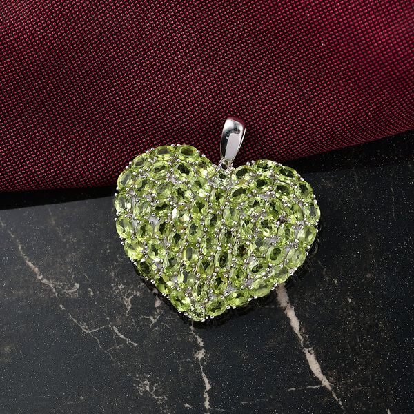 D&rsquo;joy Peridot Anh&auml;nger 925 Silber rhodiniert ca. 12.04 ct image number 2