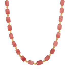 Kirsche Quarz Halskette, vergoldet, ca. 300.00 ct