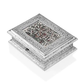 Handgefertigte Schmuckschatulle mit Lebensbaummotiv, 23 x 18 x 8 cm