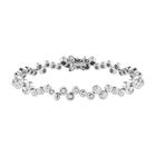 Moissanit Armband ca. 20 cm 925 Silber rhodiniert ca. 1,30 ct.