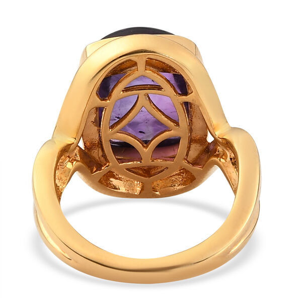Afrikanischer Amethyst Ring, 925 Silber Gelbgold Vermeil  ca. 3,00 ct image number 6