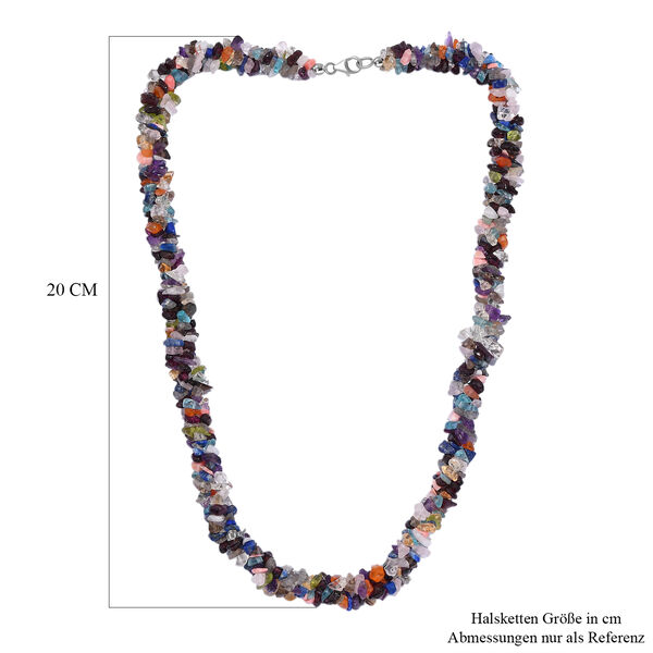 Multi-Edelstein Halskette, 50 cm - 370 ct. image number 5