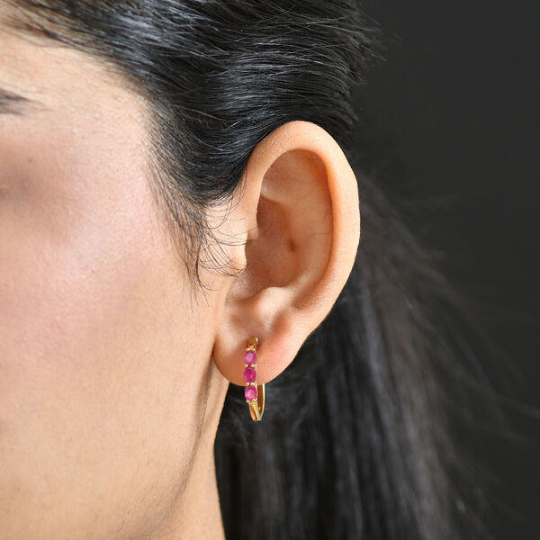 D'Joy AA afrikanische Rubin und Diamant Ohrringe - 1,64 ct. image number 3