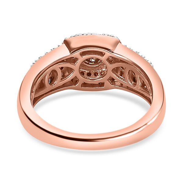 Nat&uuml;rlicher Champagner und wei&szlig;er Diamant-Ring - 1,02 ct. image number 6