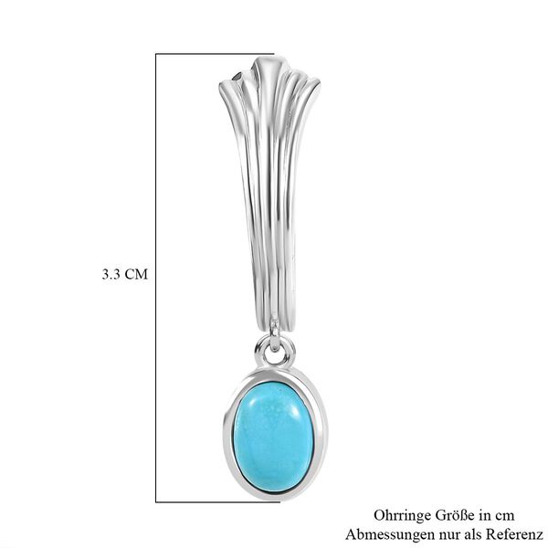 AA Sleeping Beauty T&uuml;rkis Ohrringe - 1,48 ct. image number 6