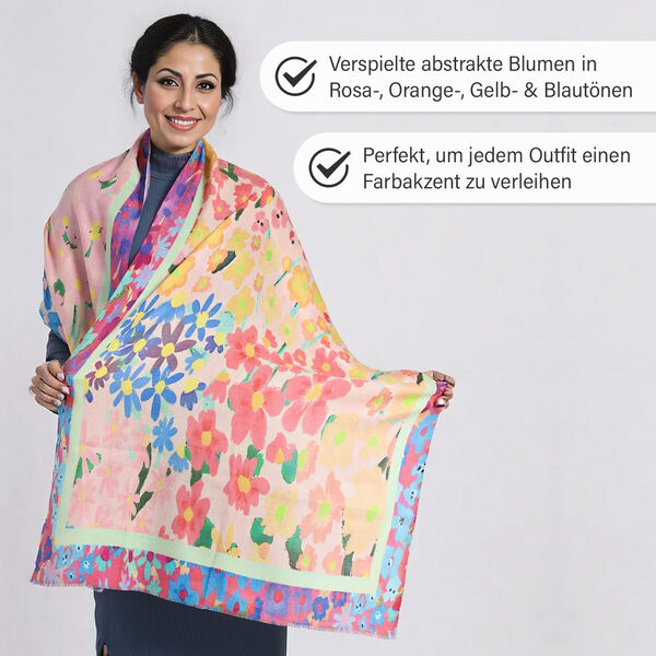 LA MAREY Schal aus 100% Kaschmirwolle, 70x195 cm, weiß image number 2