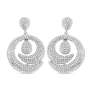 Wei&szlig;er Kristall Ohrringe, wei&szlig;