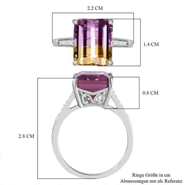 AAA Ametrin und Zirkon Ring - 6,20 ct. image number 7