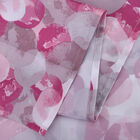 Duschvorhang mit 12 Haken und Blattmuster, 180x180 cm, Rosa und Weiß image number 3