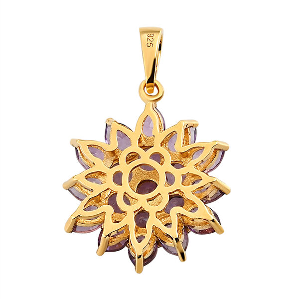 Natürlicher, marokkanischer Amethyst-Anhänger, 925 Silber vergoldet ca. 3,01 ct image number 5