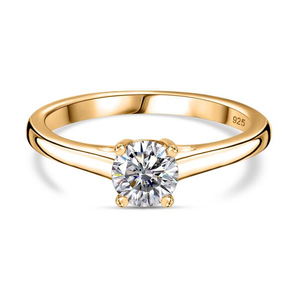 Funkelnde K&ouml;nigin- Moissanit Schmuckset, 925 Silber 750 Gelbgold Vermeil - 1,77 ct. image number 13