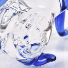 Dekorative Kristallglas Hunde-Figur auf quadratischem Ständer, 12x6x15 cm, Blau image number 5
