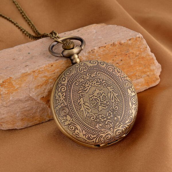 Strada - Taschenuhr, Japanisches Uhrwerk, bronzefarben image number 2