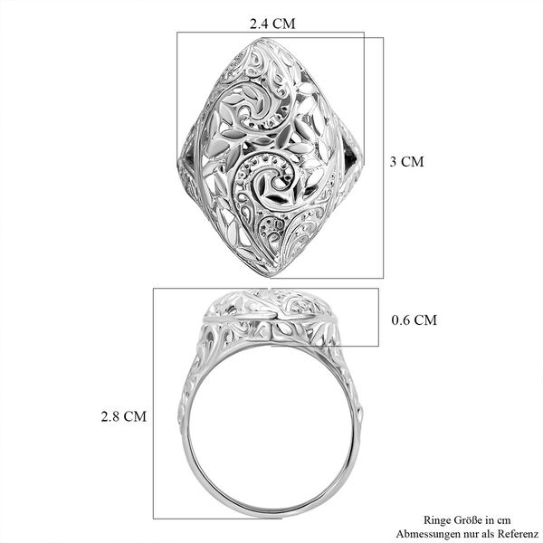 Floraler Ring, 925 Silber, ca. 6,79g image number 5