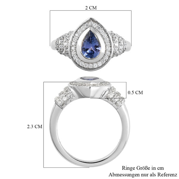 Tansanit und Zirkon Ring - 1,43 ct. image number 7