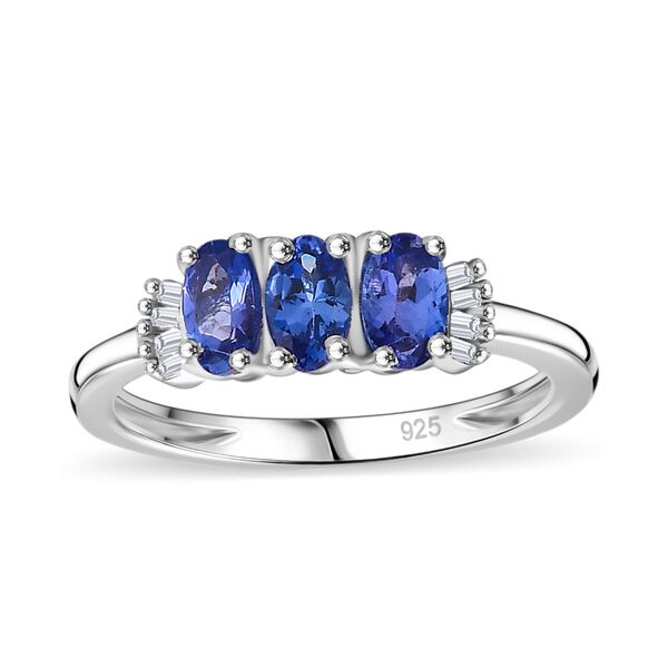 AAA Tansanit und Diamant Ring - 0,80 ct. image number 4