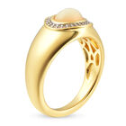 Natürlicher Äthiopischer Opal und Zirkon Ring 925 Silber Gelbgold Vergoldet image number 4