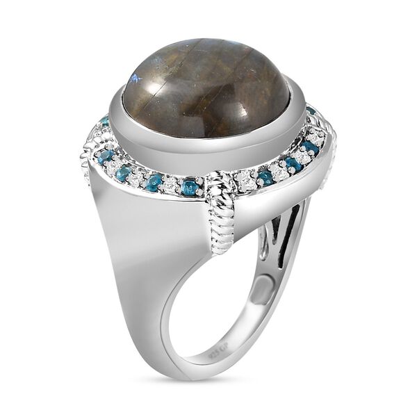 GP Art Déco Kollektion - Labradorit, Neon Apatit und Multi-Edelstein-Ring - 12,10 ct. image number 5