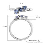 Tansanit 3 Stein Ring 925 Silber platiniert  ca. 0,53 ct image number 6