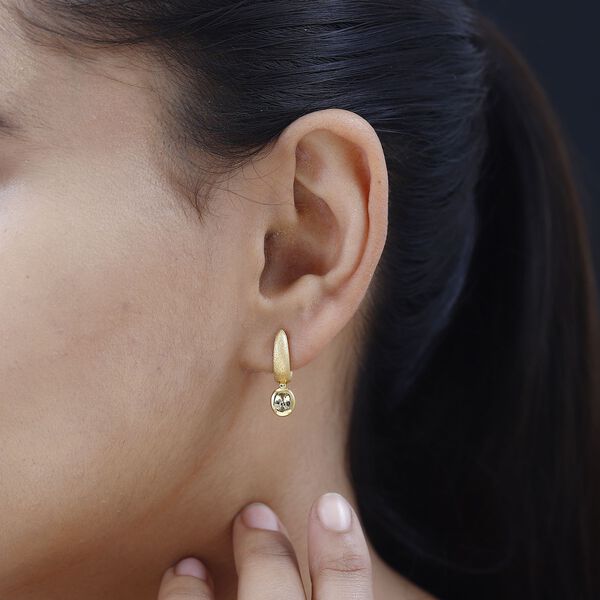 AA nat&uuml;rliche, goldene Tansanit-Ohrringe - 0,70 ct. image number 3