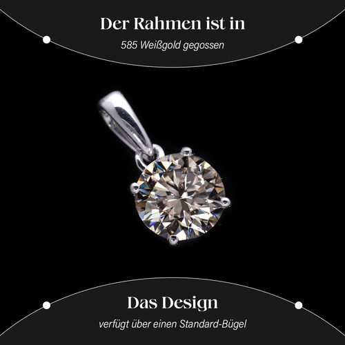 LUXURIANT DIAMOND- SGL zertifizierter VS-EF Labor Diamant Anhänger in 585 Weißgold - 1 ct. image number 7