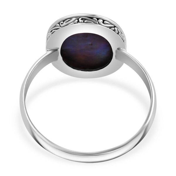 Royal Bali Kollektion - Abalone Muschel Ring in 925 Silber image number 4