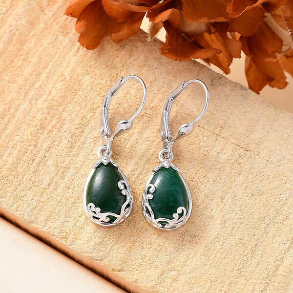 Grüne Aventurin Ohrringe - 5,89 ct. image number 2