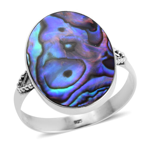 Royal Bali Kollektion - Abalone Muschel Ring 925 Silber image number 0