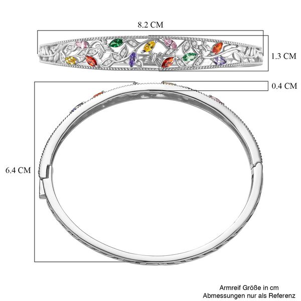 Mehrfarbiger Zirkonia-Armreif - 19 cm image number 6