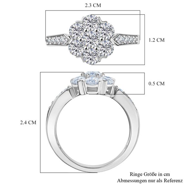 D'Joy Moissanit Ring, 925 Silber rhodiniert - 1,28 ct. image number 7