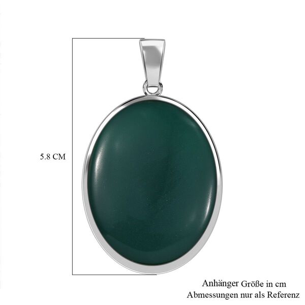 Verde Onyx Anh&auml;nger in Silberton - 68,32 ct. image number 6