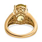 Ouro Verde-Quarz, Natürlicher Chromdiopsid Ring, 925 Silber Gelbgold Vermeil, (Größe 18.00) ca. 5.88 ct image number 5