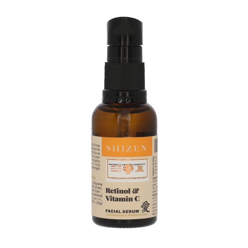 SHIZEN - Retinol und Vitamin C Gesichtsserum (30ml), 100% Organisch image number 0