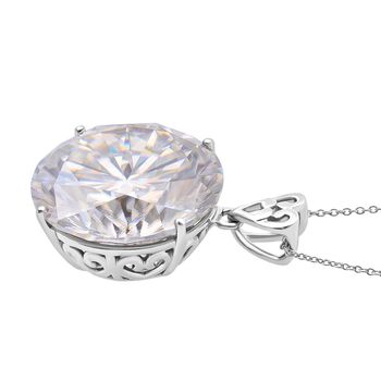 Moissanit Anh&auml;nger mit 50cm Kette - 32,60 ct.