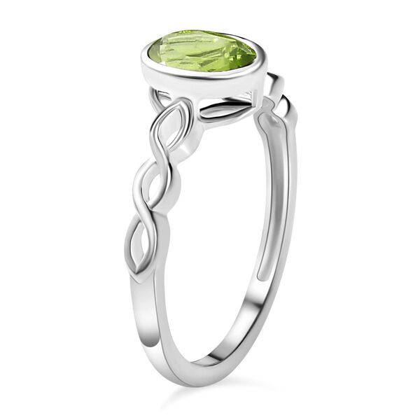 Natürlicher Peridot Ring, 925 Silber (Größe 20.00) ca. 0.85 ct image number 5