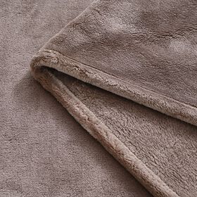 Serenity Night - Luxuri&ouml;se Mikroflanell-Decke, 550 GSM, Superweich und Kuschelig, 150 x 200 cm, Champagner-Taupe