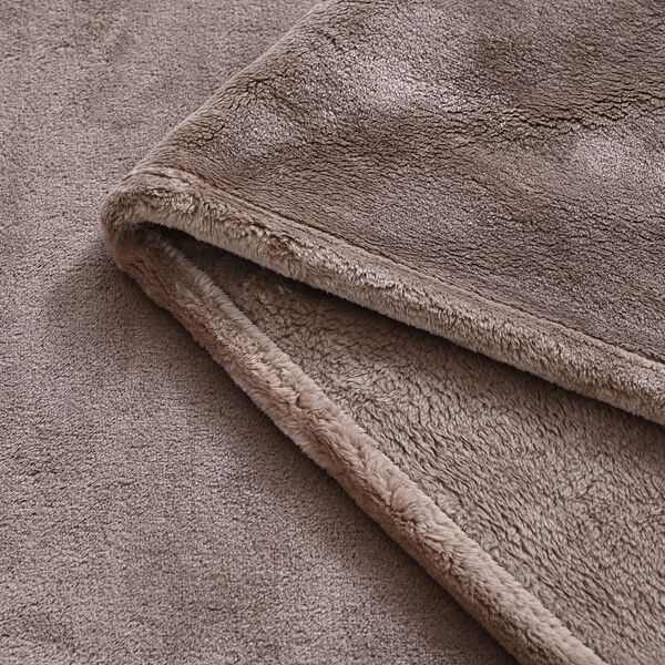 Serenity Night - Luxuriöse Mikroflanell-Decke, 550 GSM, Superweich und Kuschelig, 150 x 200 cm, Champagner-Taupe image number 4