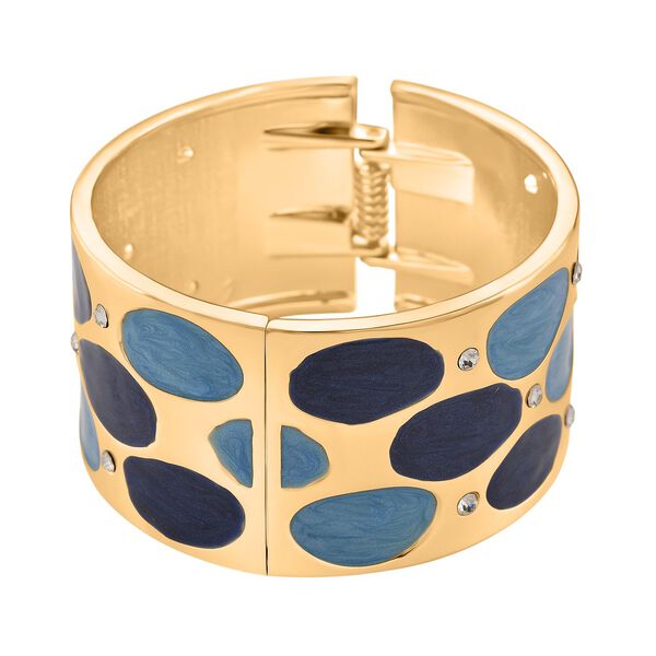 Wei&szlig;er Kristall Armreif ca. 17 cm emailliert image number 4