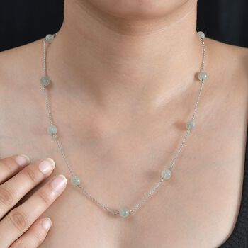 Gr&uuml;ne Quarz-Halskette, 50 cm -25 ct.