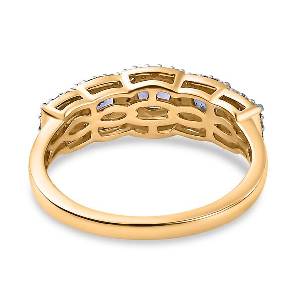 AAA Tansanit und EF Moissanit Ring- 1,05 ct. image number 6