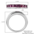 Rhodolith Granat Band Ring 925 Silber Platin-Überzug image number 6