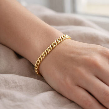 MIAMI CUBAN 925 Silber vergoldet Armband ca. 20 cm ca. 22,29g