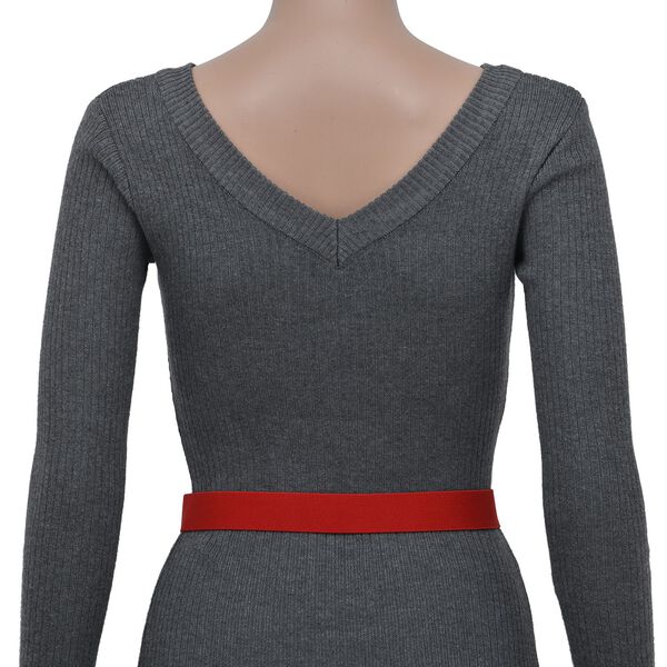 Gewebter G&uuml;rtel mit Metallschnalle, rot image number 2