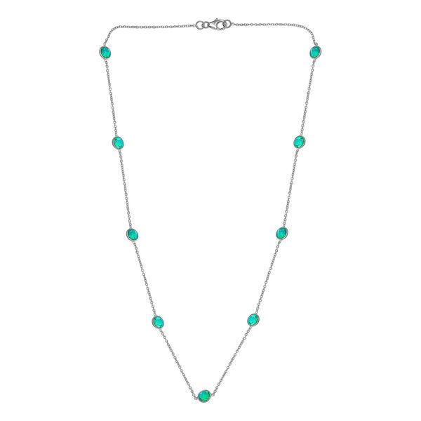 Pfau Triplett Quarz Halskette, 50 cm- 8,74 ct.