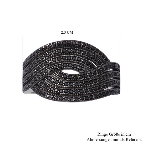 Schwarzer Spinell Ring 925 Silber rhodiniert  ca. 1,16 ct image number 5
